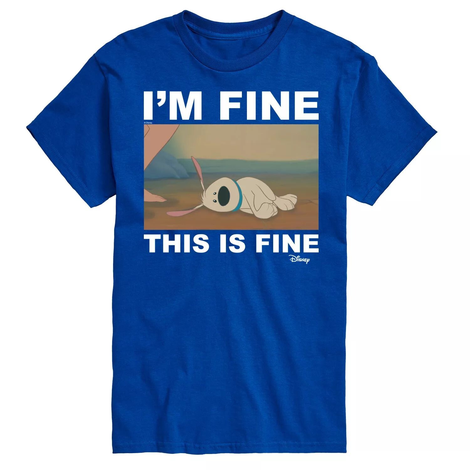 

Футболка Princess Big & Tall I'm Fine This Is Fine с цветком Disney, синий