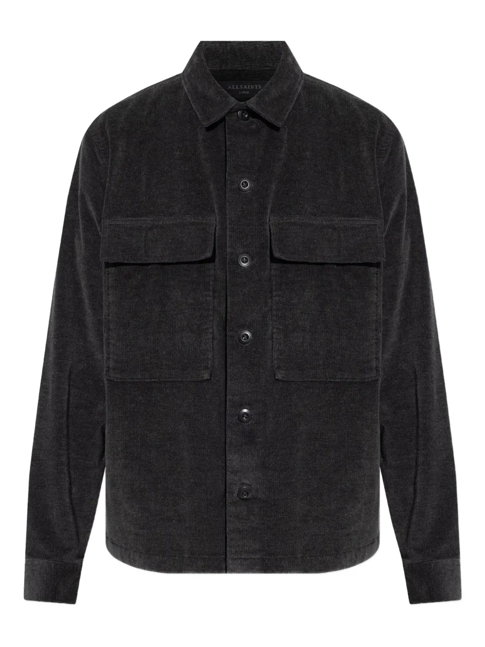 

Вельветовая рубашка с карманом Allsaints, черный