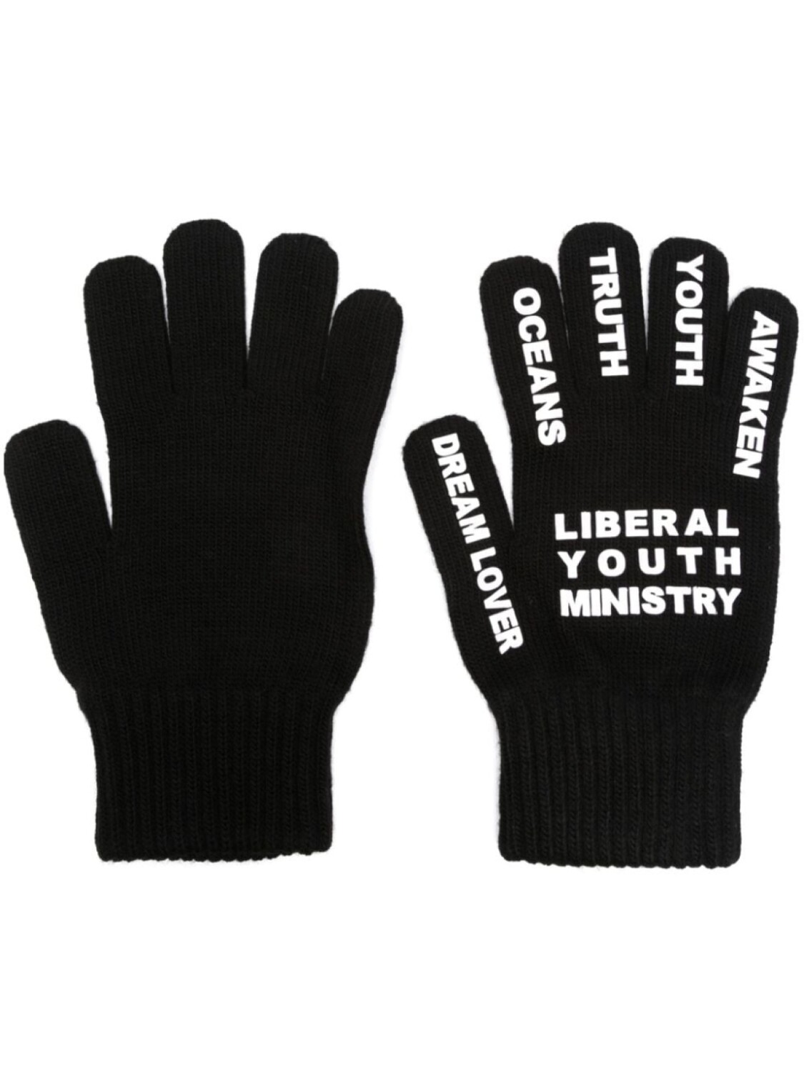 

Liberal Youth Ministry трикотажные перчатки с логотипом, черный