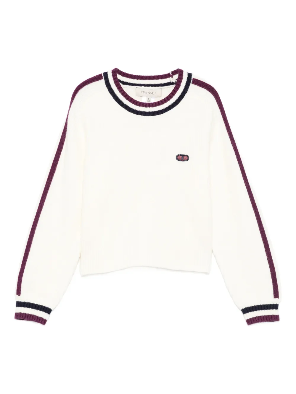 

Свитер с ребристой отделкой TWINSET Kids, нейтральный