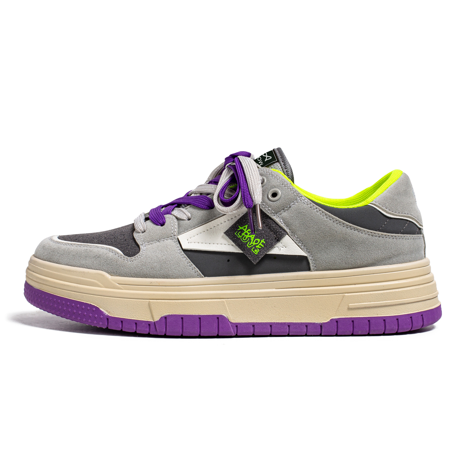 

MIIOW Антискользящие износостойкие низкие скейтерские кроссовки мужские - минималистичный стиль серый, цвет Minimalist Style Gray