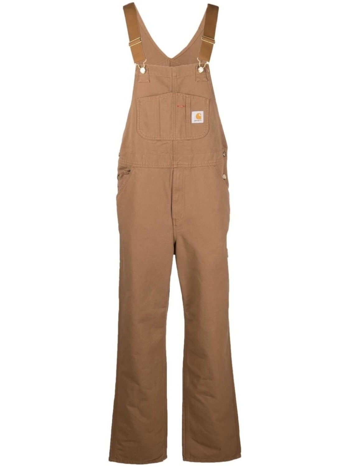 

Carhartt WIP комбинезон с нашивкой-логотипом, коричневый