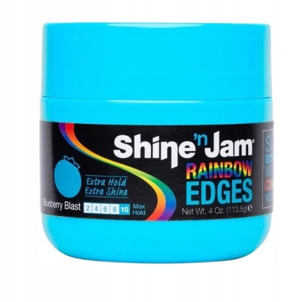 

Ampro, Shine 'n Jam Rainbow Edges Blueberry, гель для волос экстра фиксации, 113,5 г