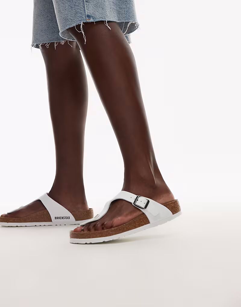 Сандалии Birkenstock Gizeh белого цвета