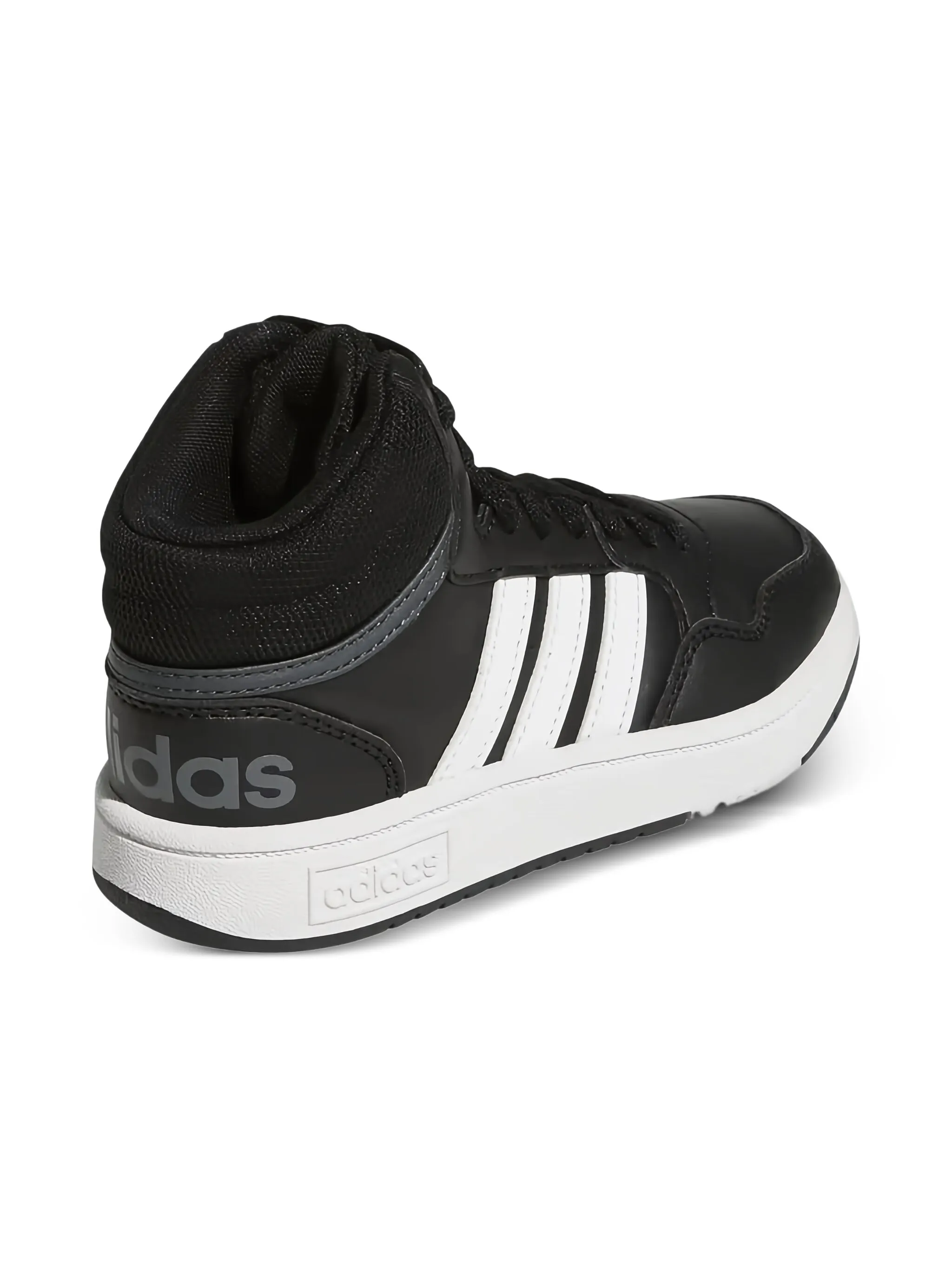 Кроссовки Hoops Mid Core Black/Cloud White/Grey Adidas Kids, черный — фото 3