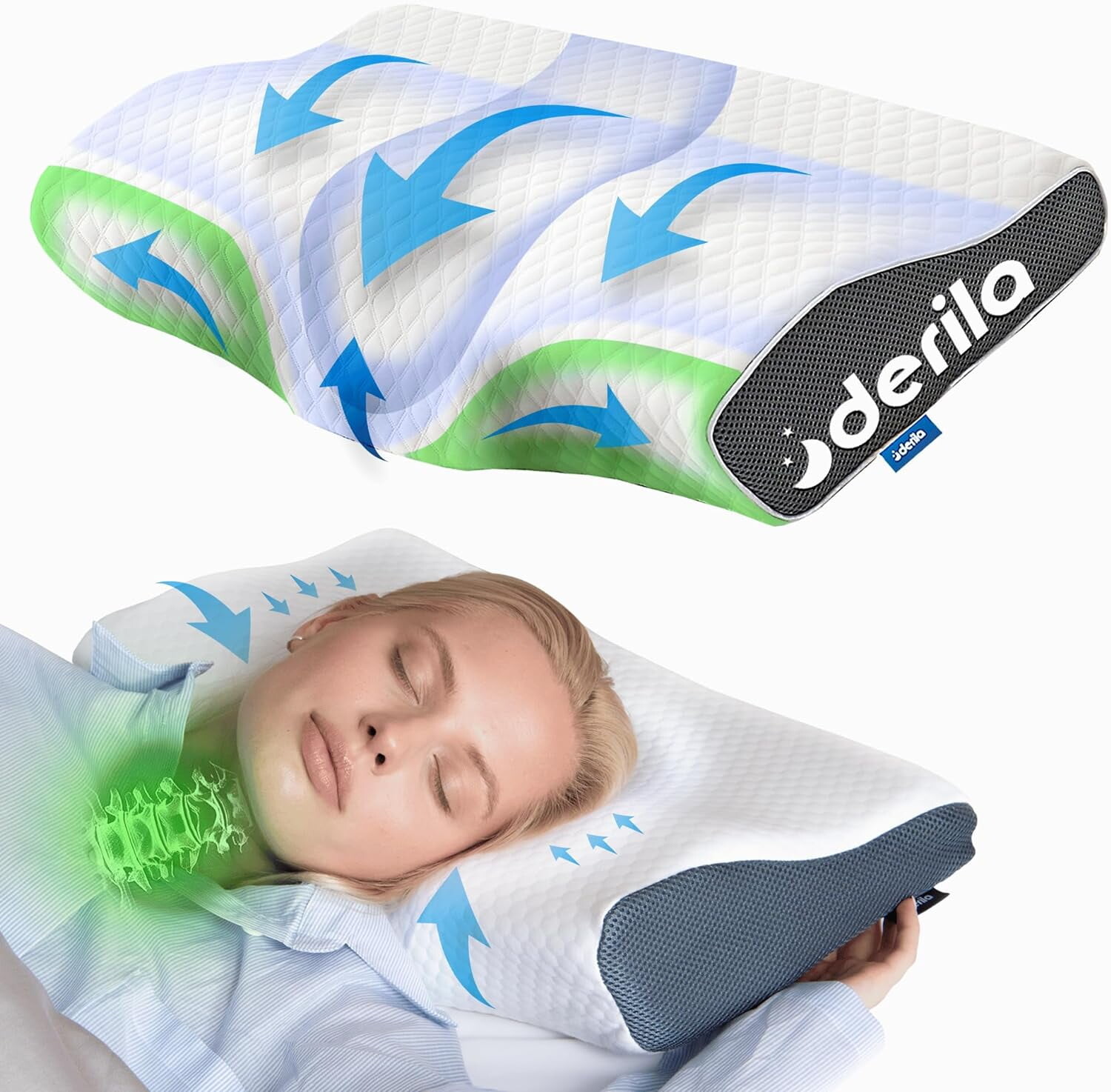 

Подушка с эффектом памяти Derila, белый