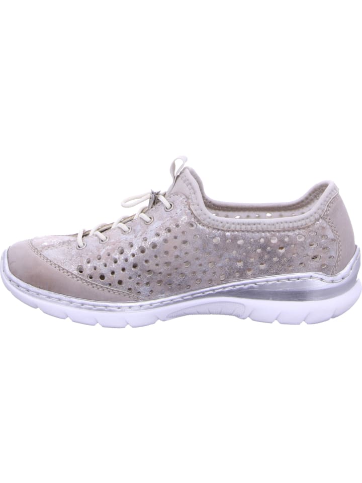 Элегантные туфли на шнуровке rieker, цвет ice/rose-metallic/perlclo — фото 4