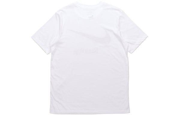 Футболка dri-fit logo printing sports quick dry short sleeve white Nike, белый — фото 2