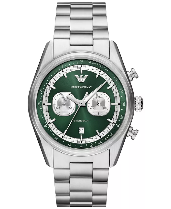 

Мужские хронографические часы со стальным браслетом 42 мм Emporio Armani