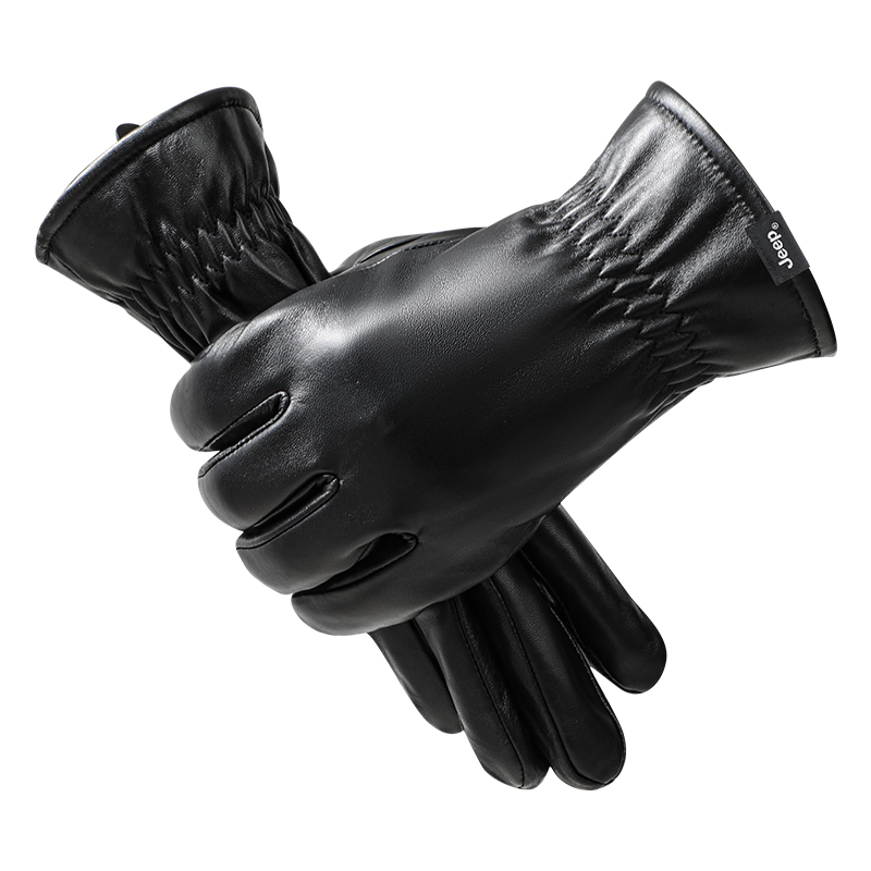 

Перчатки из овчины/кашемира Unisex Jeep, черный[lambswool lining]