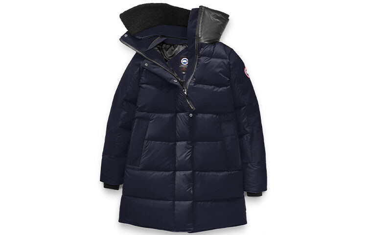 

Женский пуховик Canada Goose, темно-синий