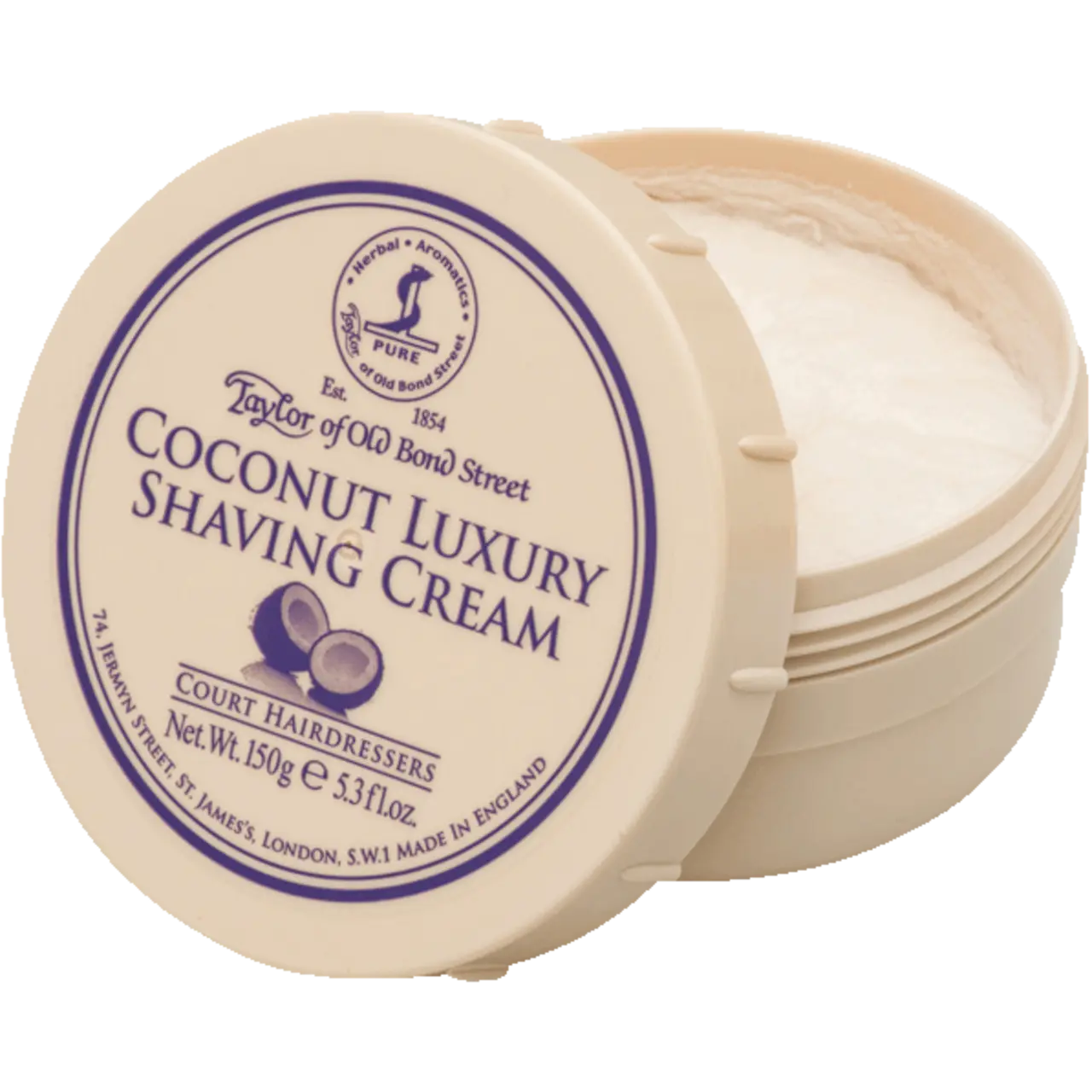 Бритва coconut shaving cream Taylor Of Old Bond Street, вес 150 гр. — фото 3