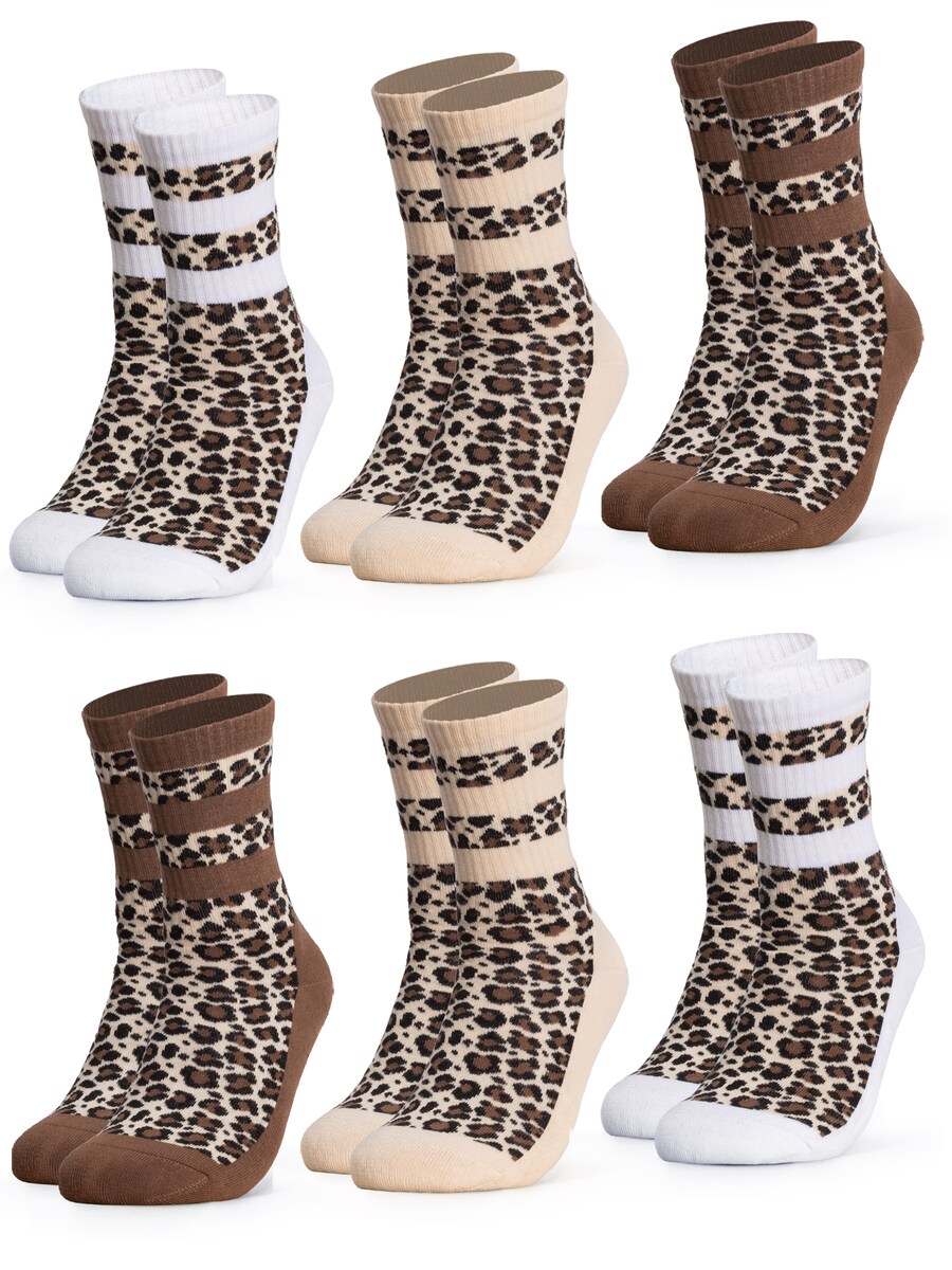 

Спортивные носки Occulto Leopard, цвет Brown/White
