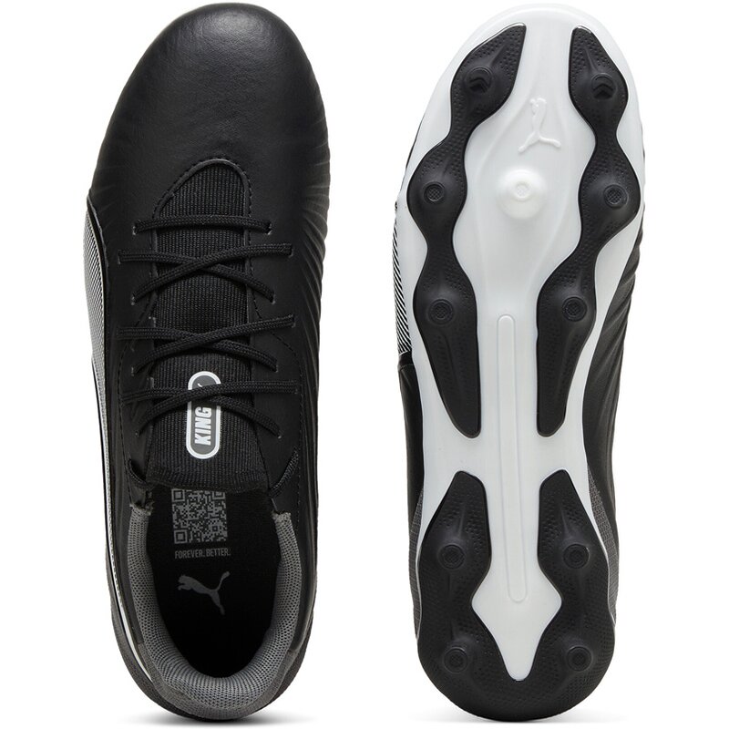 Футбольные бутсы для лужайки king match fg/ag jr Puma, цвет puma black-puma white-cool dark gray — фото 2
