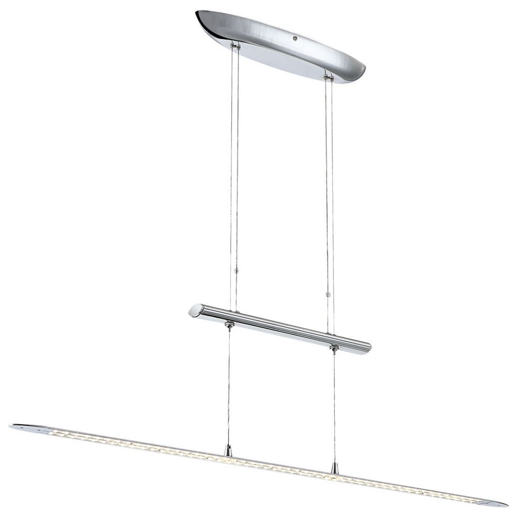 

Светодиодный подвесной светильник, регулируемый по высоте, хром, высота 150 см. Globo Lighting, серебро