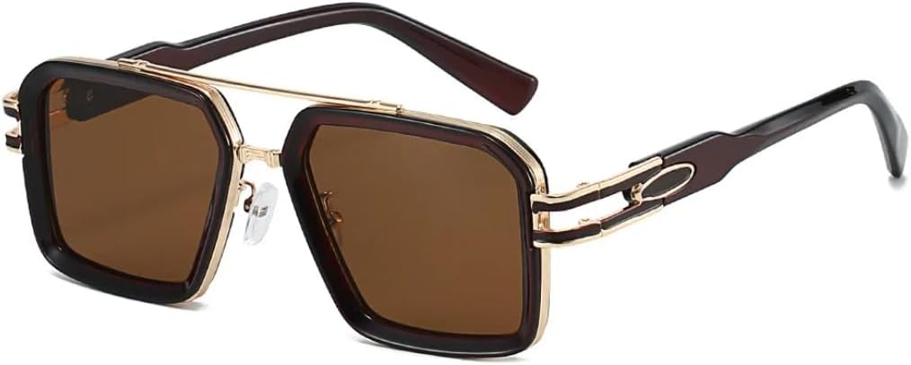 

Солнцезащитные очки для мужчин и женщин - защита UV400 - двухлучевая градиентная оправа с леопардовым принтом для занятий спортом на открытом воздухе и вождения DSVIGF, Brown