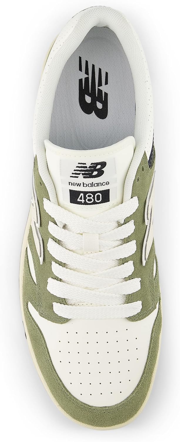 Мужские кроссовки New Balance 480 V1 Premium, Dark Olivine/Sea Salt — фото 4