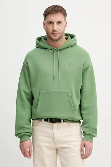 Худи Lacoste из гладкого трикотажа, зеленый