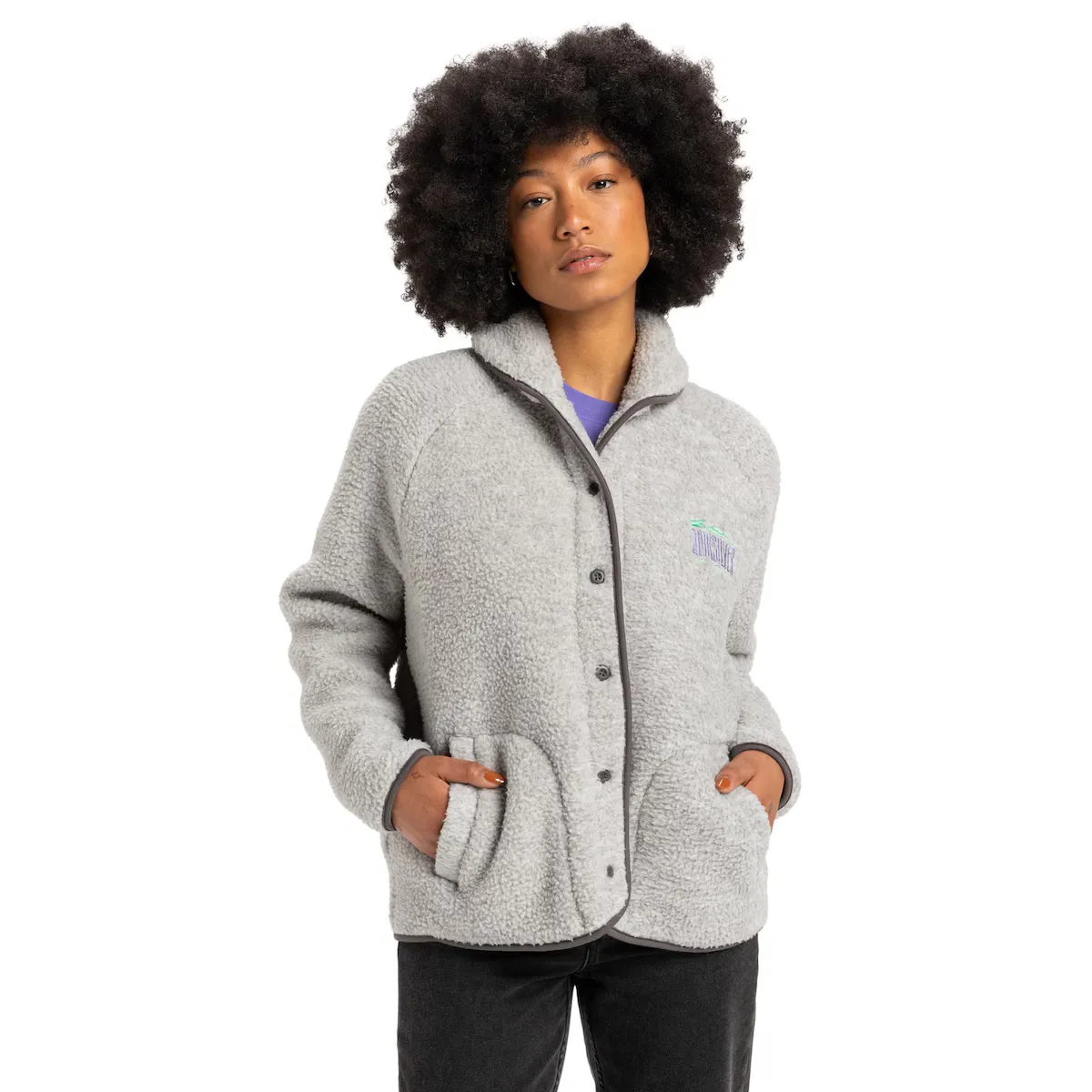 

Женская толстовка Quiksilver Heather Sherpa, серый