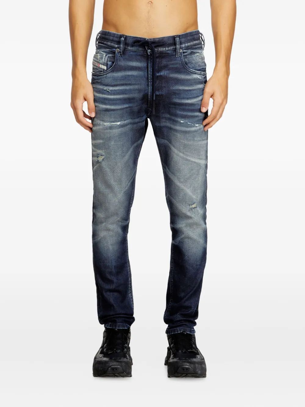 Джинсы D-Krooley JoggJeans 068UD на кулиске Diesel, синий — фото 3