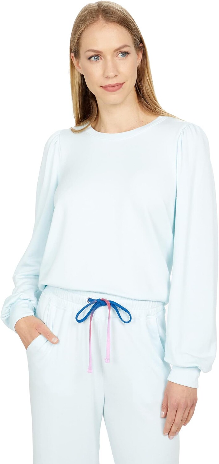 

Толстовка SUNDRY Puffy Sleeve Super Soft Viscose Fleece Sweatshirt, цвет Aqua