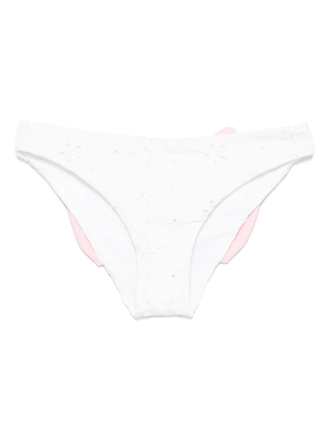 

Плавки бикини с цветочной вышивкой MC2 Saint Barth Kids, белый