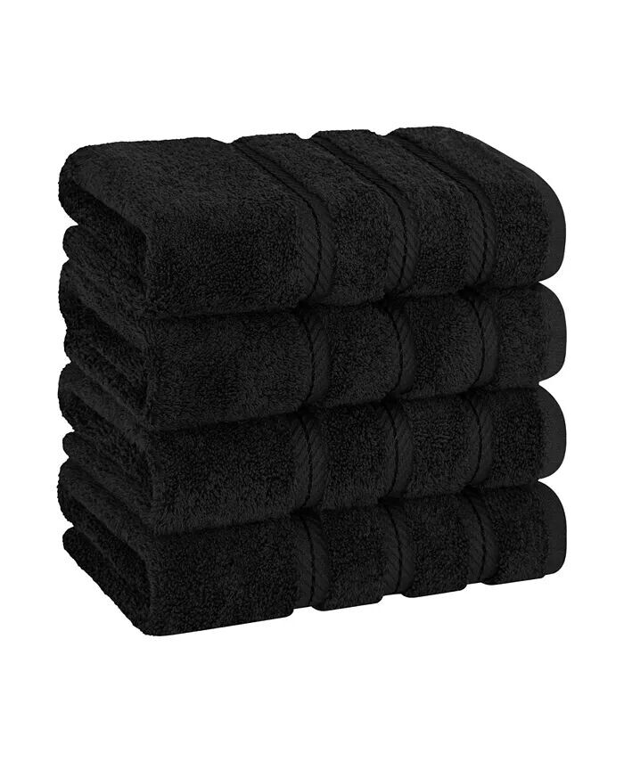 

Роскошный набор полотенец для рук Edison из 100% турецкого хлопка из 4 предметов American Soft Linen, черный