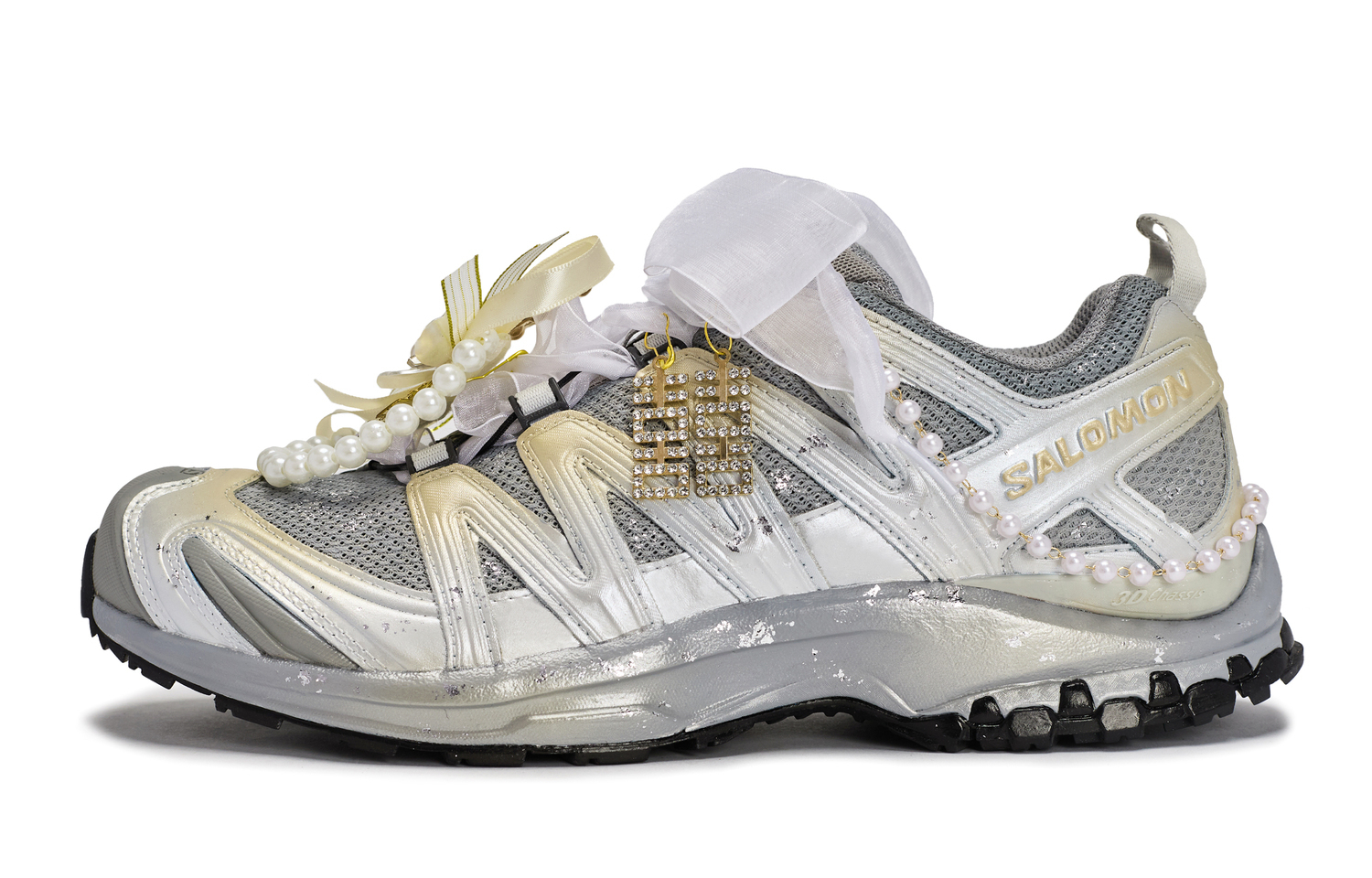 

Salomon XA PRO 3D Износостойкие низкие беговые кроссовки унисекс, серый, золотистые, серебристые