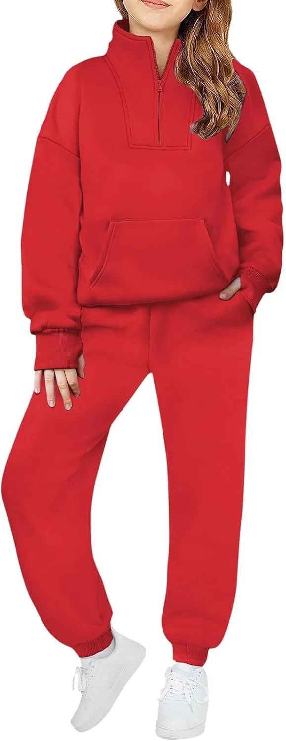 Детский спортивный костюм с капюшоном, Red