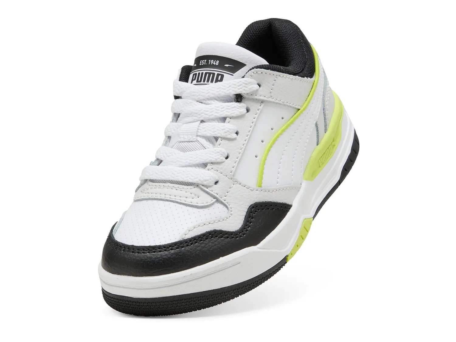 Кроссовки Puma Rebound Retro Sneaker - Kid's, белый/черный/зеленый — фото 4