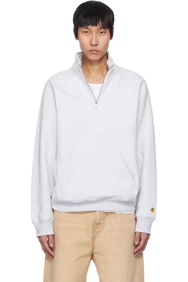 

Свитшот с молнией на шее Chase Carhartt Work In Progress, цвет ash heather