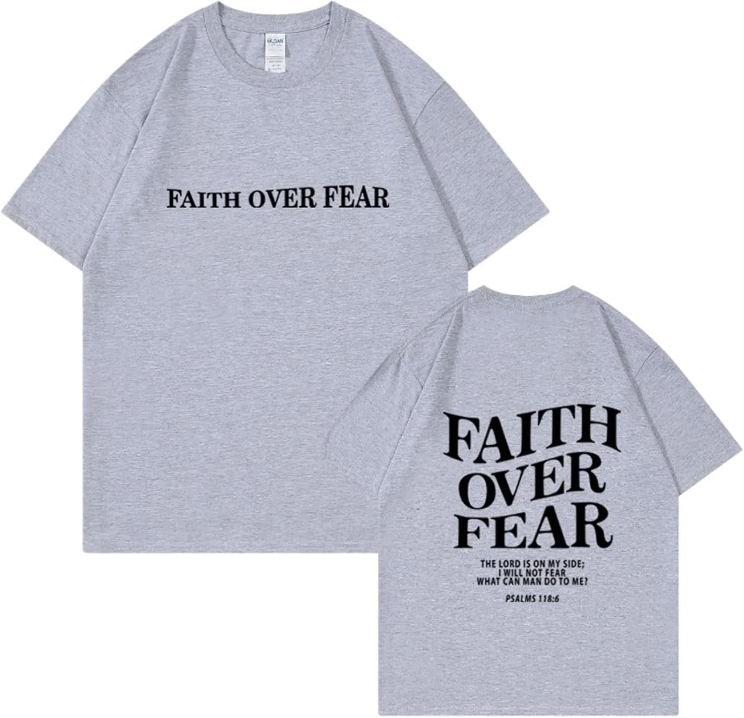 

Футболка Faith Over Fear Oversized