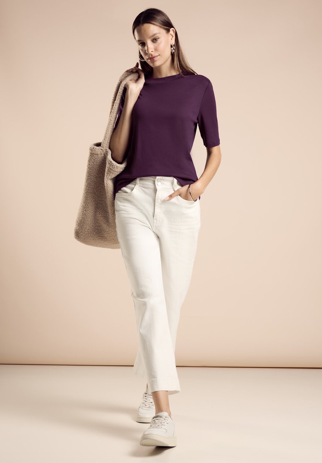 

Базовая футболка MIT TURTLE NECK Street One, темно-фиолетовый