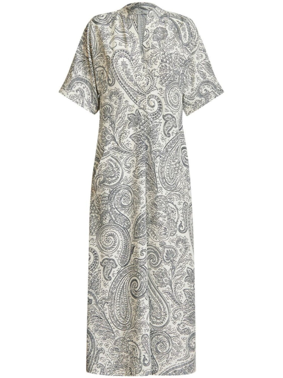 

ETRO платье с короткими рукавами и принтом пейсли, белый