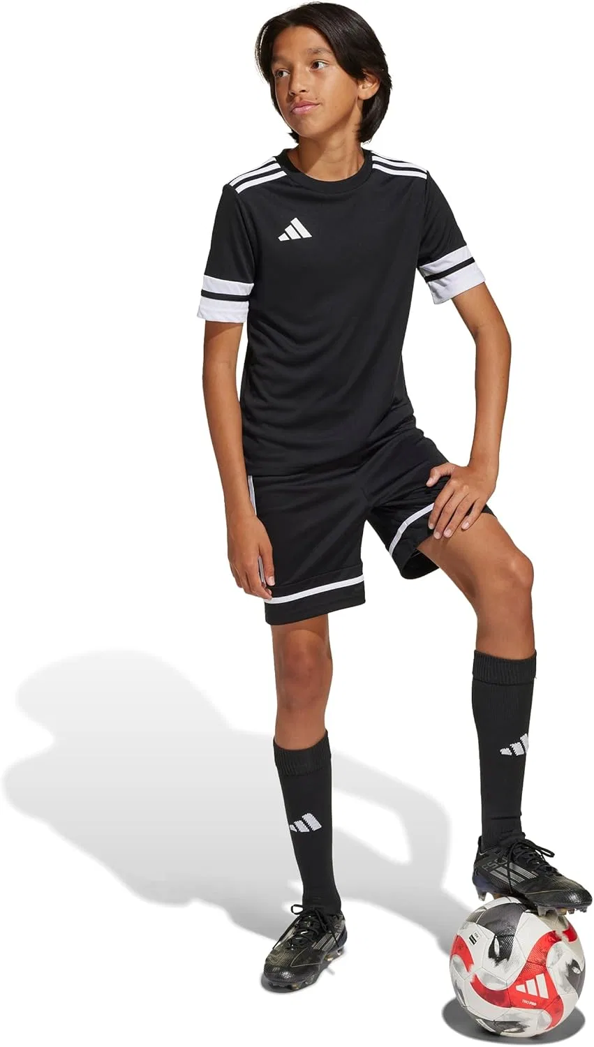Adidas Originals Детские шорты Adidas Squadra 25, черный/черный/белый — фото 2