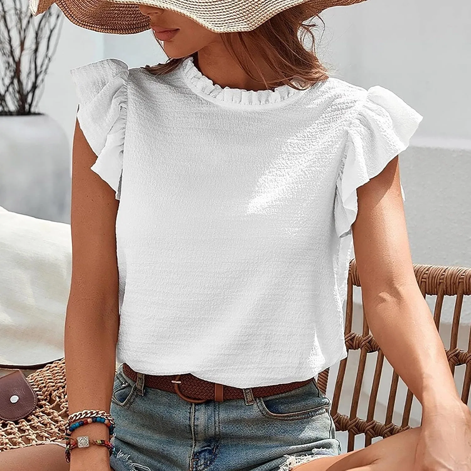 Топ на бретелях, белый Birthday Blouse — фото 3