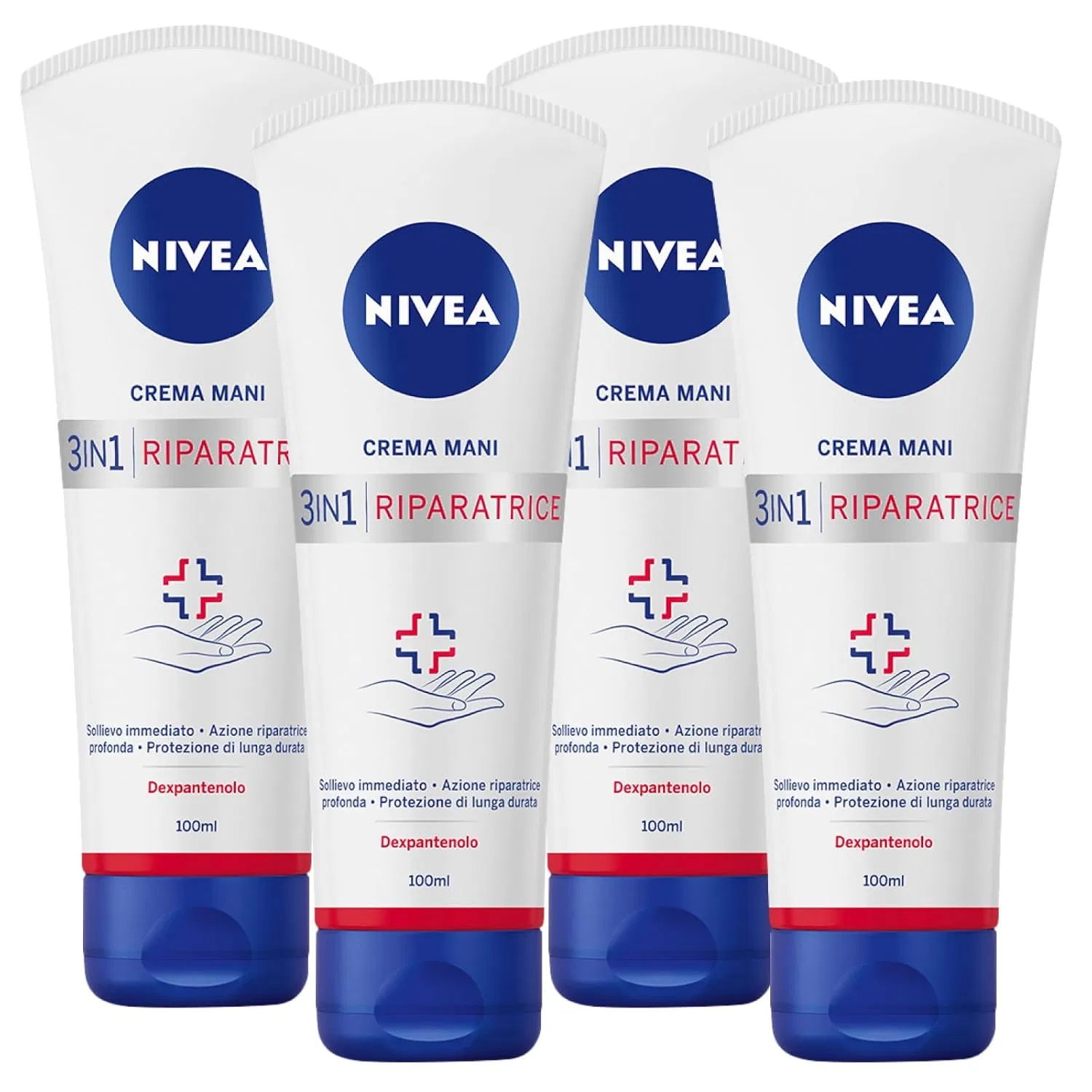 Набор крема для рук Nivea 3-в-1 Velvet с декспантенолом, 4 х 100 мл Nivea