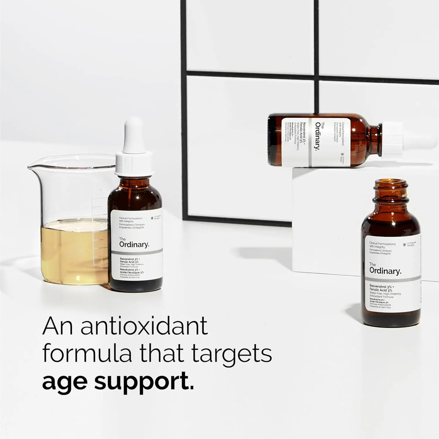 The Ordinary Antioxidant Collection - набор для ухода за кожей против старения: Ascorbyl Glucoside Solution 12%, Resveratrol 3% + Ferulic Acid 3%, 100% Organic Cold-Pressed Rose Hip Seed Oil — фото 3