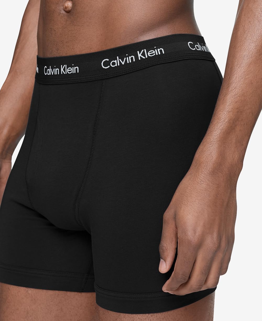 Комплект из 5 мужских трусов-боксеров Calvin Klein из хлопка и эластичного материала, 5 Black — фото 4