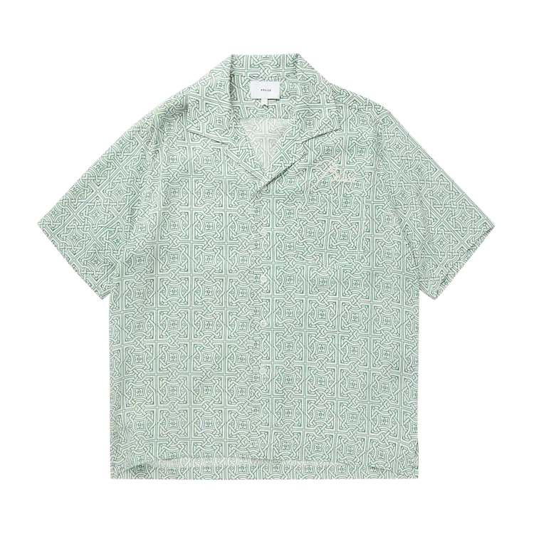 

Рубашка Rhude Cravat Silk 'Teal/Ivory', синий