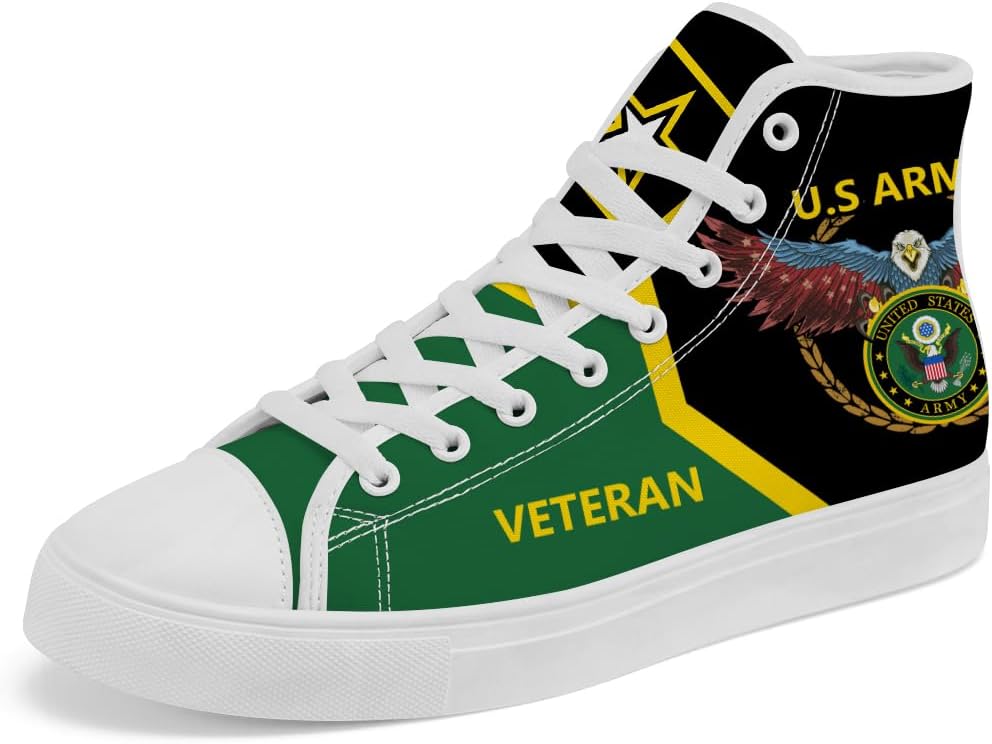 

Высокие кеды для мужчин и женщин Veteran, тканевые кроссовки на шнуровке, повседневная обувь, подарок для мужчин и женщин Chebing, зеленый