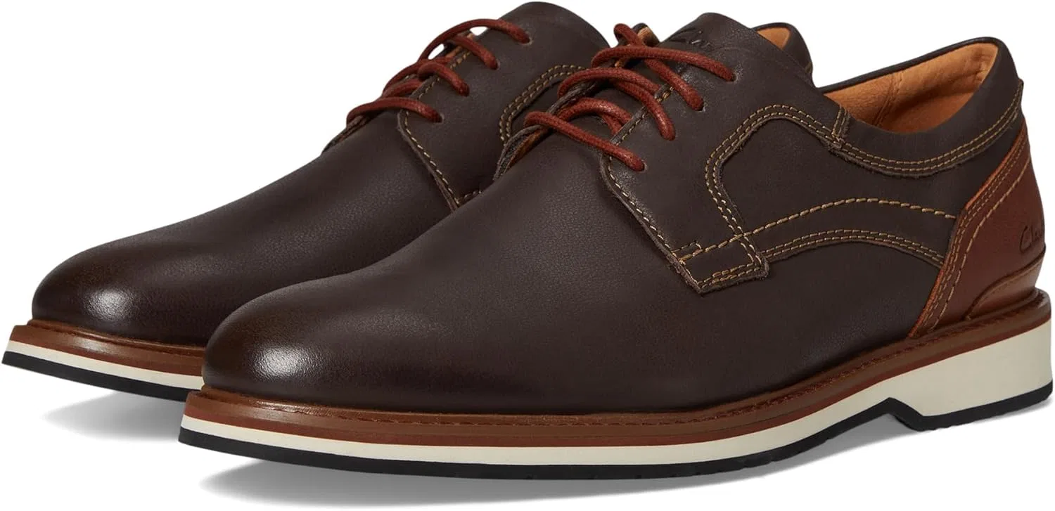 Мужские кроссовки Clarks Monahan PlainOxford, Brown Leather