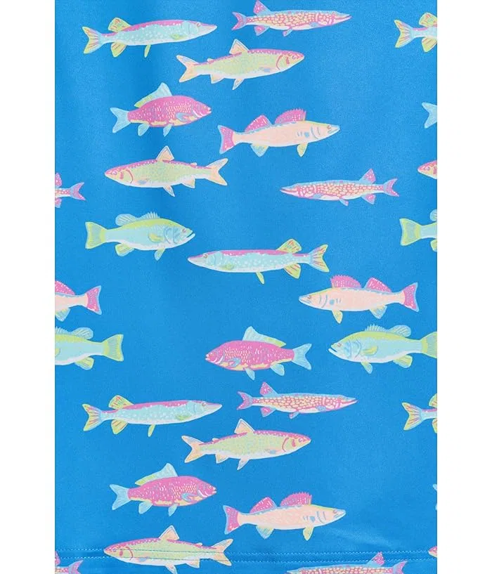 Рубашка поло с рыбным принтом The Tacking Toward Chubbies Kids, Optic White/Graphic Print — фото 3