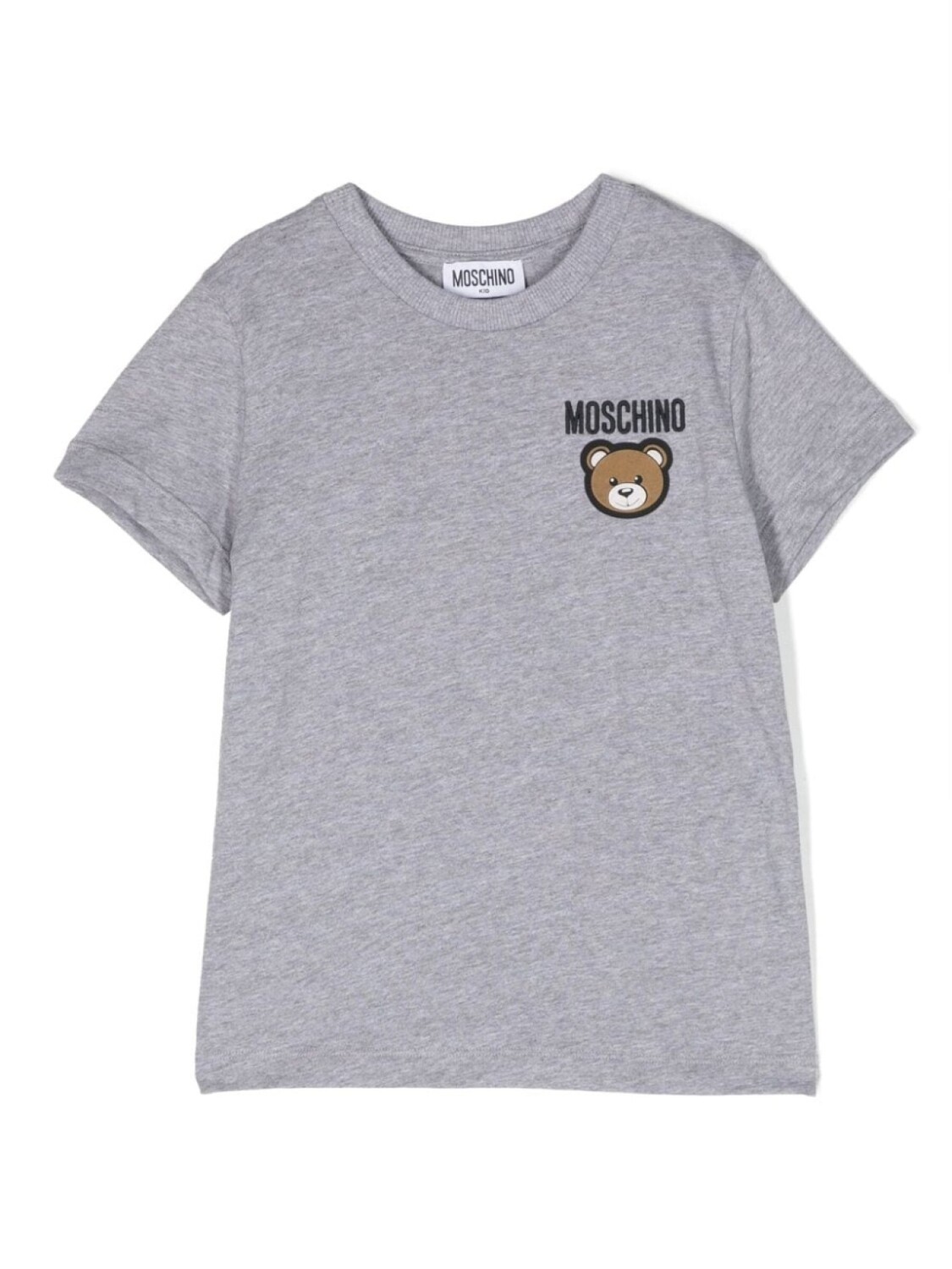 

Moschino Kids футболка Leo Teddy с вышитым логотипом, серый