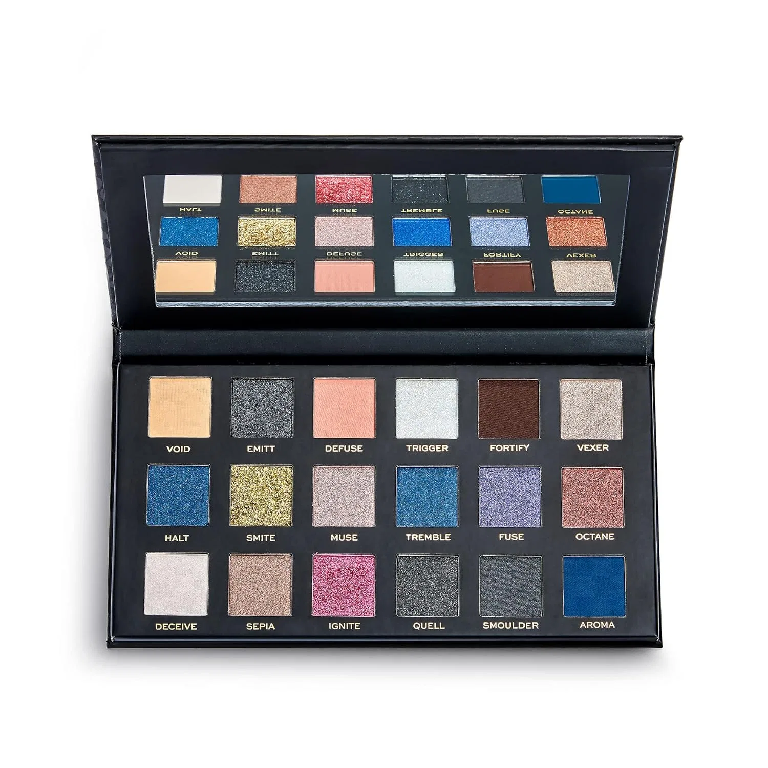 Палетка теней для век New Neutral Smoked от MakeUp Revolution Pro Revolution Beauty London, Neutral, Charcoal, Black, Navy — фото 2