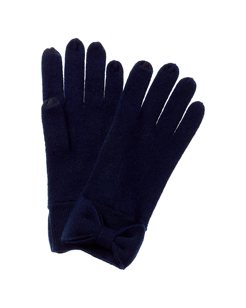 

Перчатки Forte Cashmere Bow из кашемира, синий