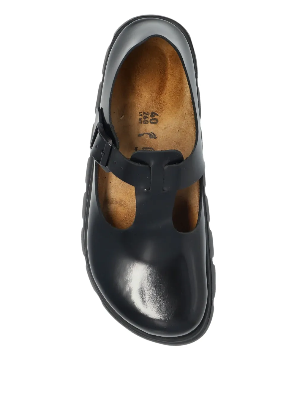 Лоферы Paris на толстой подошве с ремешком и пряжкой Birkenstock, черный — фото 3