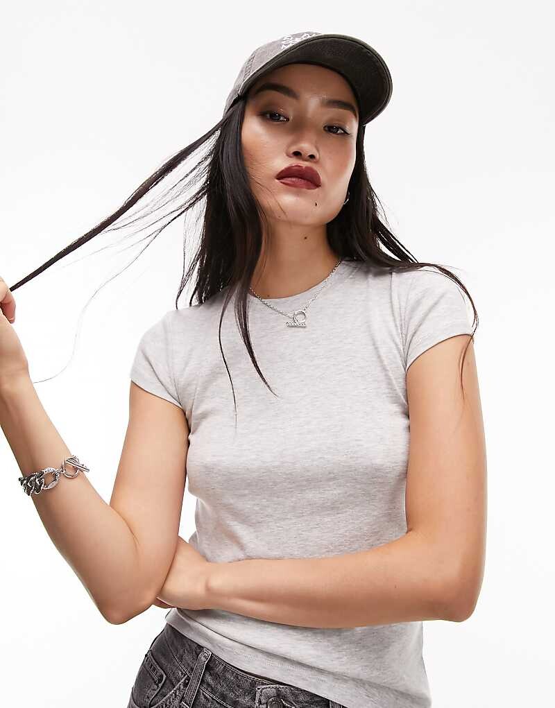 

Topshop - Everyday - Удлиненная серая футболка