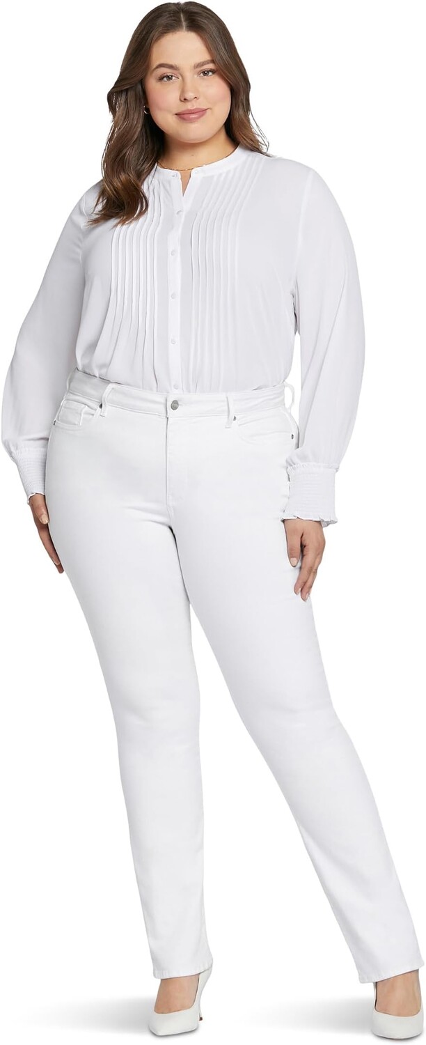 

Джинсы NYDJ Plus Size Marilyn Straight in Optic White, цвет Optic White