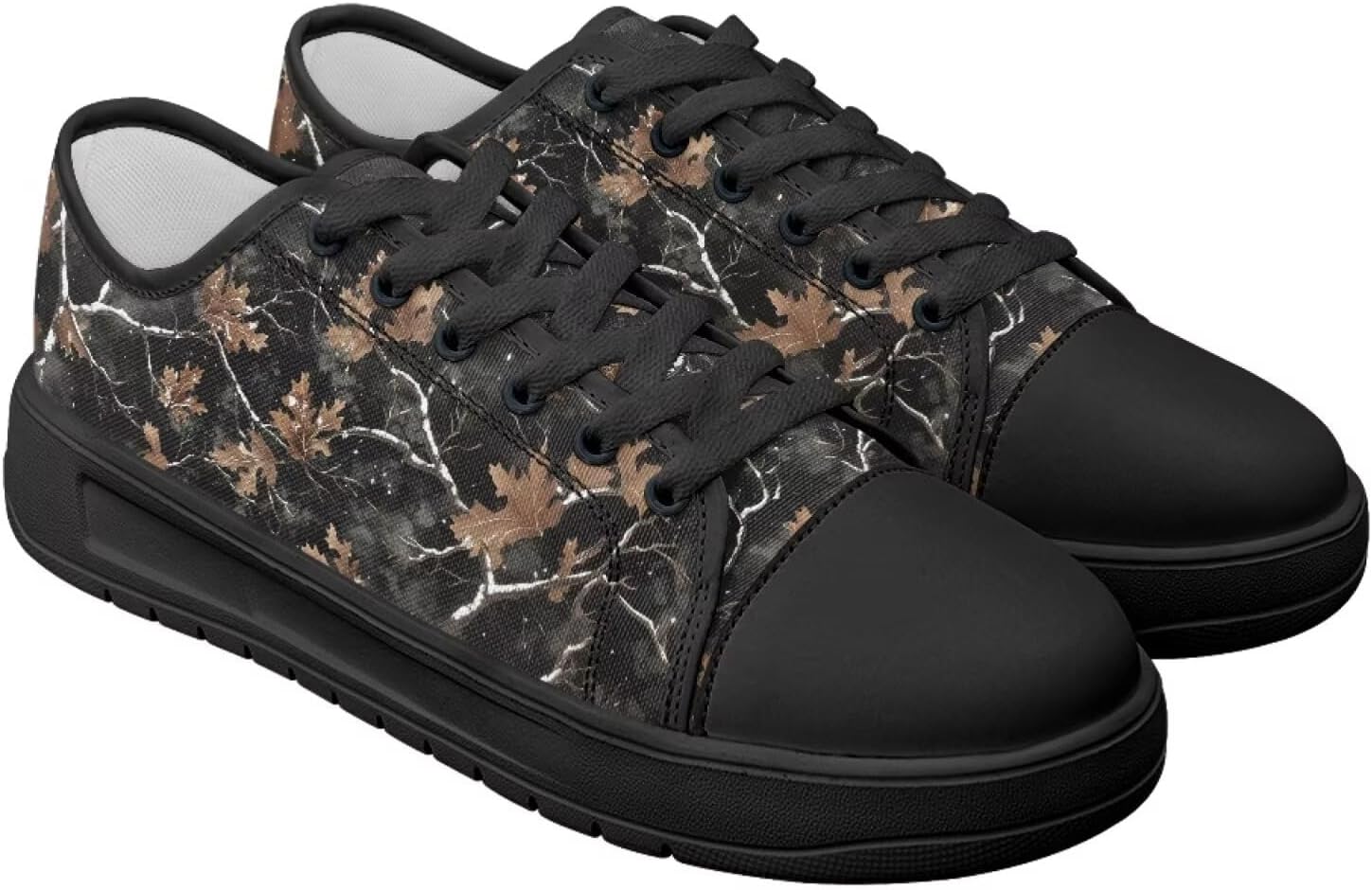 

Кеды Canvar для женщин и мужчин, со шнуровкой, низкие, на платформе, для ходьбы, походов и бега Estailounic, Hunting Camo Oka Forest